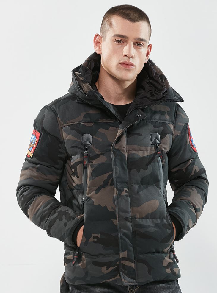 Mens Camo Warm Winter Jacket Mens Camo Warm Winter Jacket
