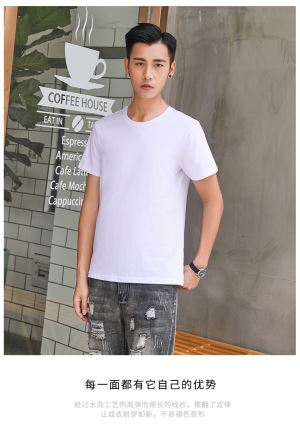 High Quality 100% Cotton Thick Balck T Shirt