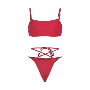 Women Sexy Black Swimwear Swimsuit Push Up Padded Bra Bikini Set