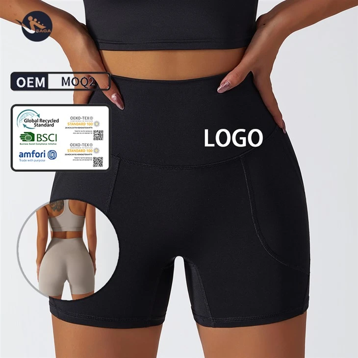 Customize Your Own Brand Active Sportswear Wholesale Women Organic Yoga Shorts Scrunch Butt Customize Your Own Brand Active Sportswear Wholesale Women Organic Yoga Shorts Scrunch Butt