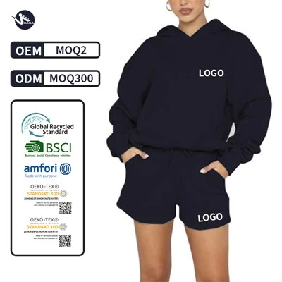 2 Piece Sweatsuit Shorts Set