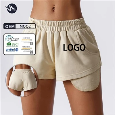Autumn Winter Custom Logo Activewear Women Cotton Elastic Band Heather Grey Sweat Shorts Biker Shorts For Women
