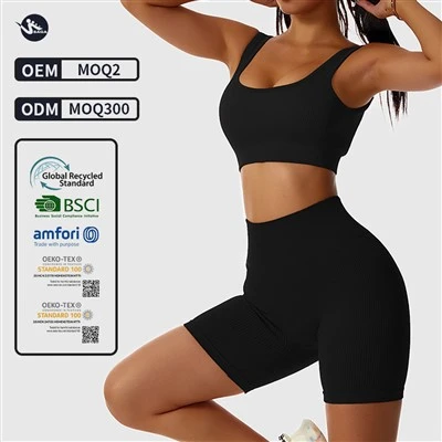 Biker Shorts Sets Yoga High Waist
