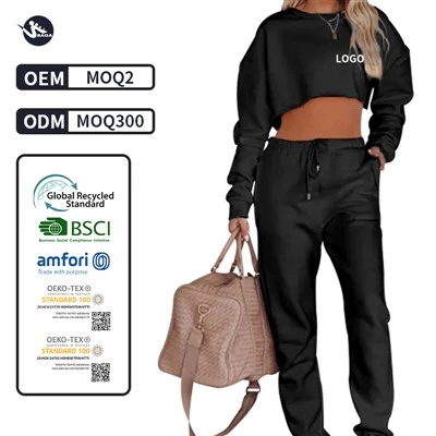 Casual Long Sleeve Jogger Sweatsuit 2piece Set Outfits For Women
