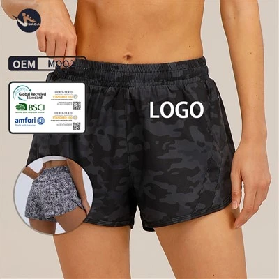 Loose Fit Polyester Quick Dry Women Shorts Ladies Running Shorts Gym Fitness Wear