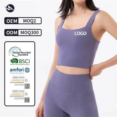 Matte Fabric Sport Bras Tank