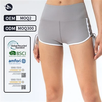 Ribbed Women Biker Shorts