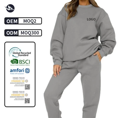 Winter Women's Suits Two Piece Set Velour Tracksuits Private Label Sweat Suits 2 Piece Jogger Set Workout