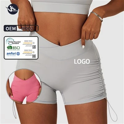 Wholesale High Waisted Mesh Breathable Leggings Fitness Seamless Buttocks Lifting Pants Women Sports Yoga Shorts