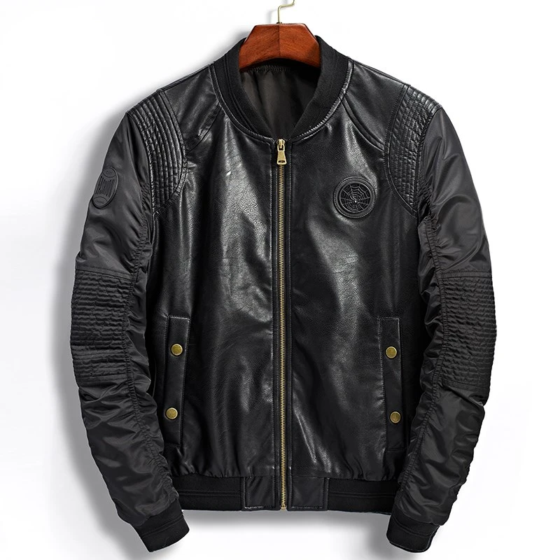 Classic Punk Moto Faux Men Leather Jaket