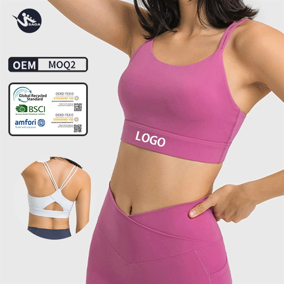 Two Straps Fashion Fitness Yoga Bra